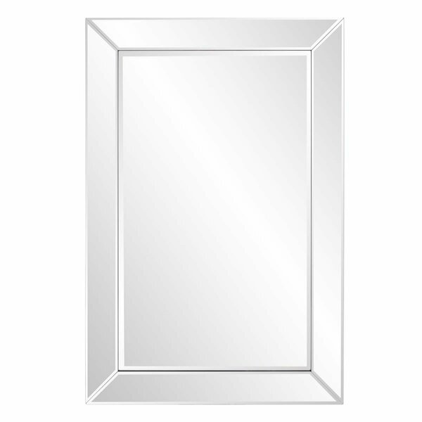 Homeroots Rectangle Wooden Frame Mirror with Beveled Edge 383710